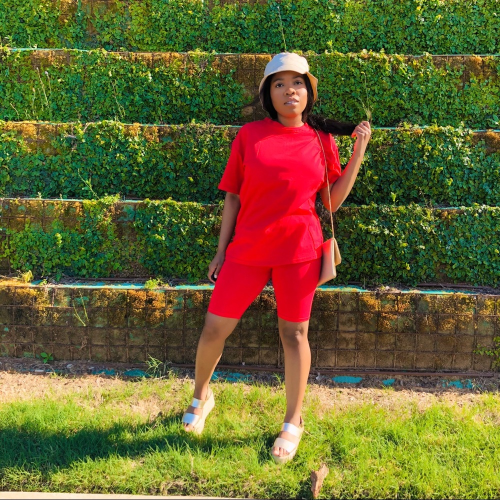 Red two-piece set